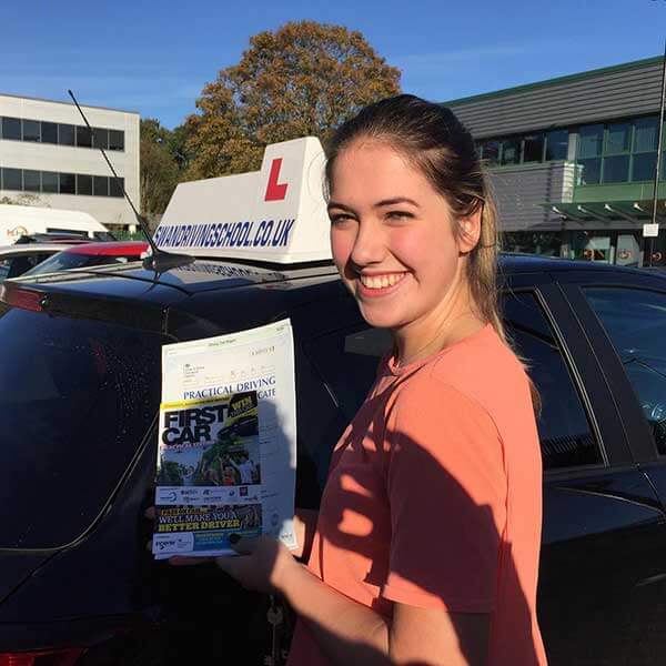 Congratulations to our pupil who passed her driving test in the Sidcup area